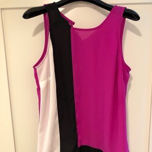 Pink/Black/White Blouse